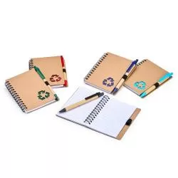 Bloco Caderneta com Caneta Capa Ecológica Com Pauta Personalizado Barato