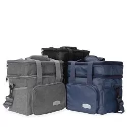 Bolsa Térmica com Bolso Frontal e Bolsos Laterais Personalizada 