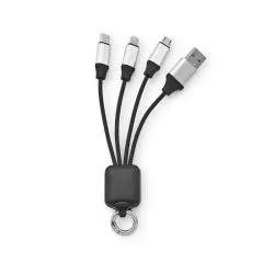 Cabo USB 3 em 1 em PET 100% reciclado Personalizado Barato