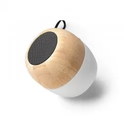 Caixa de Som Bluetooth em Bambu com Luzes LED Personalizada Barato