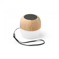 Caixa de Som Bluetooth em Bambu com Luzes LED Personalizada Barato