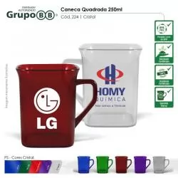 Caneca Acrílico Quadrada Personalizada Barato