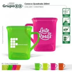 Caneca Acrílico Quadrada Personalizada Barato