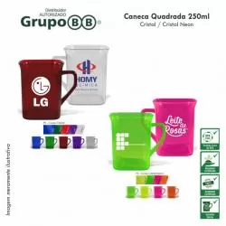 Caneca Acrílico Quadrada Personalizada 