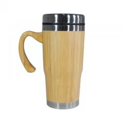 Caneca Ecológica Bambu com Parte Interna em Inox Personalizada Barato