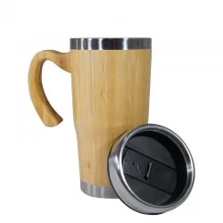 Caneca Ecológica Bambu com Parte Interna em Inox Personalizada 