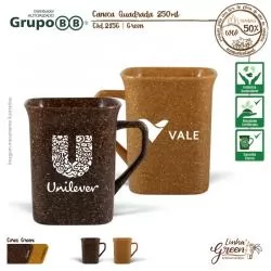 Caneca Ecológica Quadrada Personalizada 