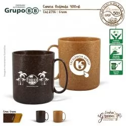 Caneca Ecológica Redonda Personalizada 