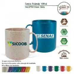 Caneca Ecológica Redonda Personalizada 