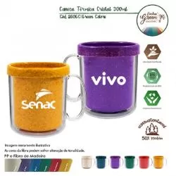 Caneca Ecológica Térmica Dupla Parede Personalizada 