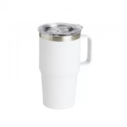 Caneca Metal Térmica com Tampa Transparente Personalizada Barato