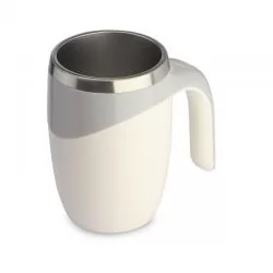 Caneca Plástica com Mixer em Aço Inox Personalizada Barato