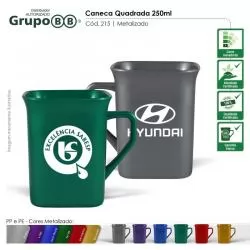 Caneca Plástica Quadrada Personalizada Barato