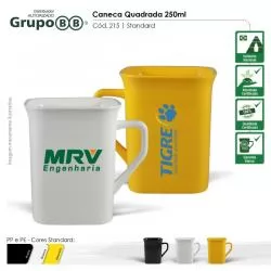 Caneca Plástica Quadrada Personalizada Barato