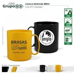 Caneca Plástica Redonda Personalizada Barato