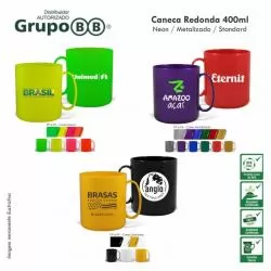 Caneca Plástica Redonda Personalizada 