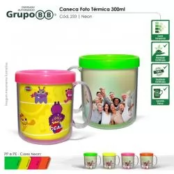 Caneca Plástica Térmica Dupla Parede Personalizada Barato