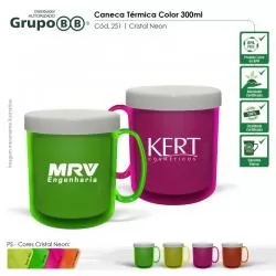 Caneca Plástica Térmica Dupla Parede Personalizada Barato