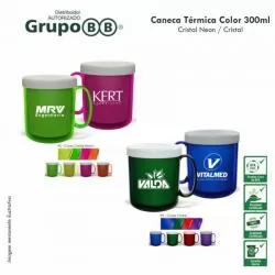 Caneca Plástica Térmica Dupla Parede Personalizada 