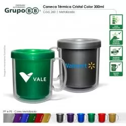 Caneca Plástica Térmica Dupla Parede Personalizada Barato