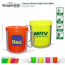 Caneca Plástica Térmica Dupla Parede Personalizada Barato