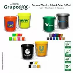 Caneca Plástica Térmica Dupla Parede Personalizada 