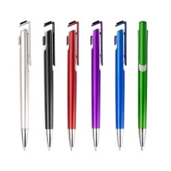 Caneta Plástica com Suporte para Celular Personalizada 