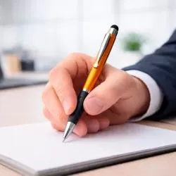 Caneta Plástica Touch Personalizada Barato