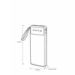 Carregador Portátil Power Bank  10000mAh com Lanterna Personalizado Barato