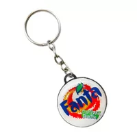 Chaveiro Metal Resinado com Argola e Corrente Personalizado 