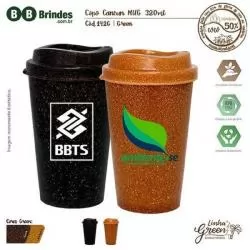 Copo Ecológico com tampa MUG Personalizado 