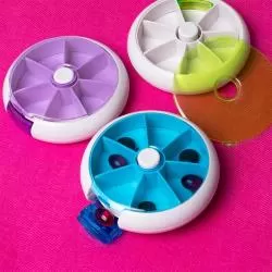 Porta Comprimido Plástico Redondo Personalizada Barato