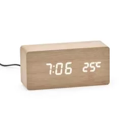 Relógio de Mesa de Madeira Com LED Personalizado Barato