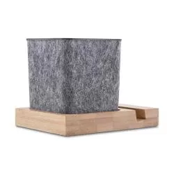 Suporte para Celular em Bambu com Porta Objetos Personalizado Barato