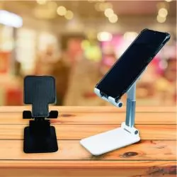 Suporte Retrátil para Celular em Plástico com Haste de Alumínio Personalizado Barato